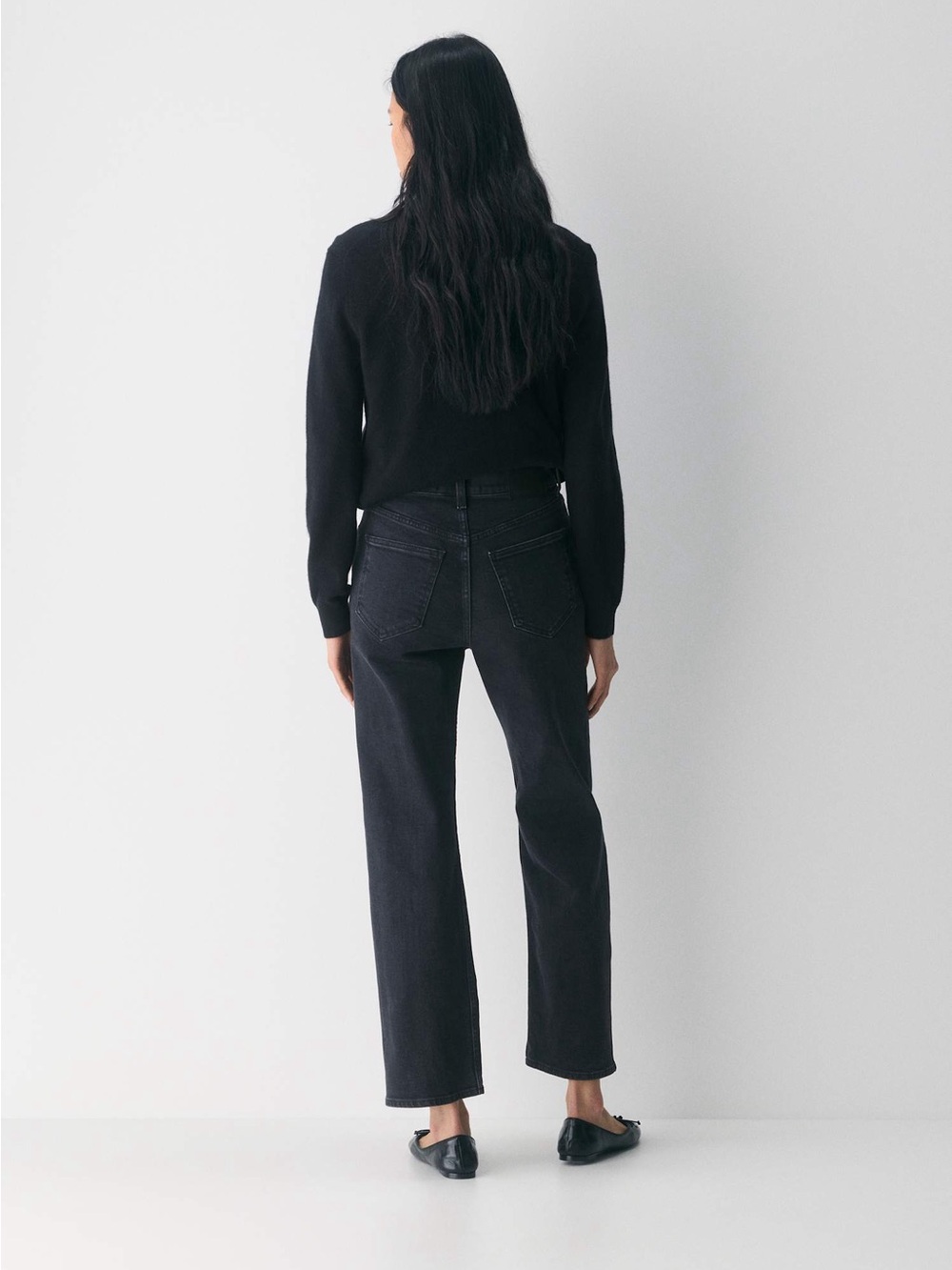 Denim Forum The Arlo High Rise Straight Jeans Black 28x28 - Picture 13 of 15